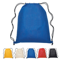 DOUBLE DRAWSTRING NYLON BACK PACK BAG 330 X 440 MM