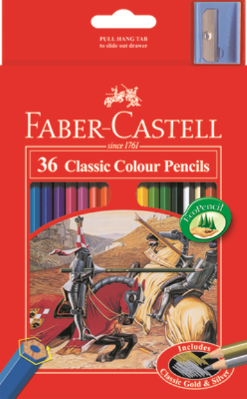 36 FABER CASTELL CLASSIC COLOUR PENCILS