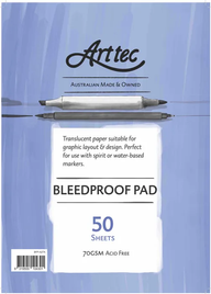 A4 ARTTEC LAYOUT PAD BLEED PROOF 50 SHEETS