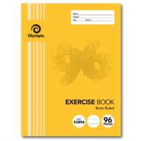 96 PAGE EXERCISE BOOK 225 x 175MM 8MM RULED