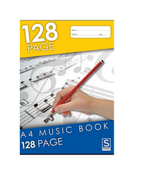 MUSIC EXERCISE BOOK A4 128 PAGE STAVE 8MM