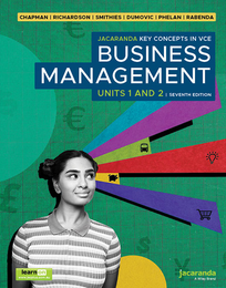 JACARANDA KEY CONCEPTS IN VCE BUSINESS MANAGEMENT UNITS 1&2 LEARNON + PRINT 7E