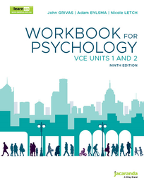 JACARANDA WORKBOOK FOR PSYCHOLOGY VCE UNITS 1&2 9E