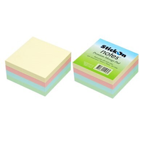STICK ON NOTES PASTEL 76MM x 76MM (100) PACK 4