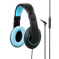 KENSINGTON OVER EAR HEADPHONES WITH INLINE MICROPHONE AND VOLUME CONTROL