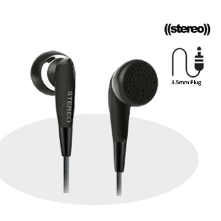 STEREO EARPHONES MINIJAC 3.5MM INPUT