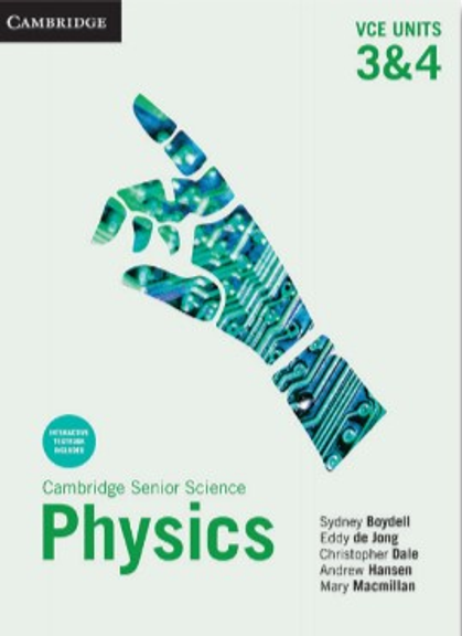CAMBRIDGE SENIOR SCIENCE: PHYSICS VCE UNITS 3&4 STUDENT BOOK + EBOOK