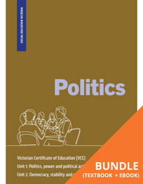 POLITICS VCE UNITS 1 AND 2 1E STUDENT BOOK + EBOOK