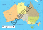 MAP, AUSTRALIA, POLITICAL, POLY, A0, 84X119CM