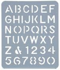 LETTERING STENCIL RADIANT 19MM