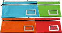 POLYESTER PENCIL CASE - 2 ZIP JUMBO 35x18CM