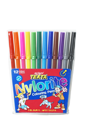 TEXTA NYLORITE COLOURING PENS 12