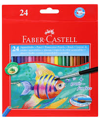 24 FABER CASTELL WATERCOLOUR PENCILS 