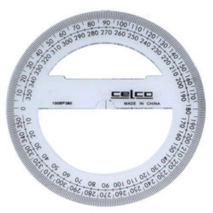 PROTRACTOR 360 DEGREE 10 CM