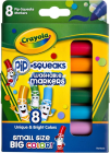 CRAYOLA WASHABLE MARKERS BOX 8 PIP SQUEAKS