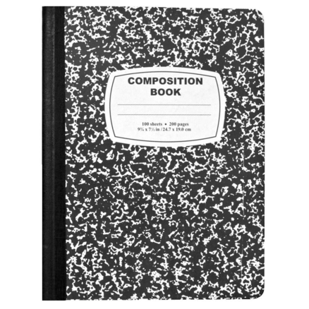 composition book journal pages