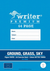 64 PAGE A4 EXERCISE BOOK GROUND / GRASS / SKY 24MM DOTTED THIRDS 