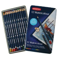 12 DERWENT WATERCOLOUR PENCILS