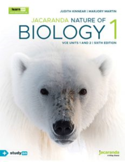 JACARANDA NATURE OF BIOLOGY 1  VCE UNITS 1&2 PRINT & LEARNON 6E (INCL. STUDYON)