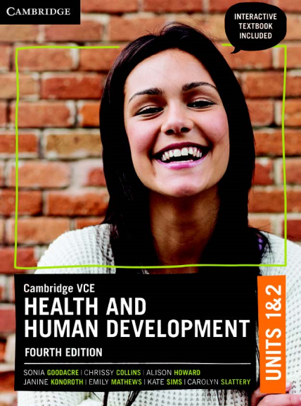 CAMBRIDGE VCE HEALTH AND HUMAN DEVELOPMENT UNITS 1&2 STUDENT BOOK + EBOOK 4E