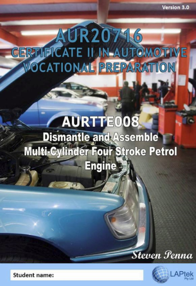 CERT II IN AUTOMOTIVE VOCATIONAL PREPARATION: DISMANTLE & ASSEMBLE MULTI-CYLINDER FOUR STROKE PETROL ENGINES EBOOK (Restrictions apply to eBook, read product description) (eBook only)