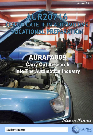CERT II IN AUTOMOTIVE VOCATIONAL PREPARATION: CARRY OUT RESEARCH INTO THE AUTOMOTIVE INDUSTRY EBOOK (Restrictions apply to eBook, read product description) (eBook only)
