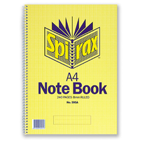 A4 NOTEBOOK SPIRAX 595A 240 PAGE 7MM