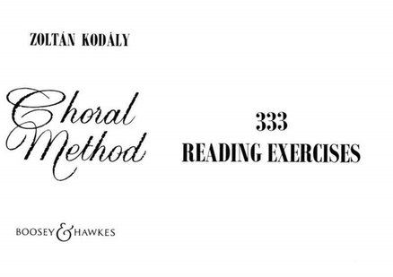 333 READING EXERCISE CHORAL METHOD VOLUME 2