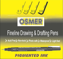 FINELINE DRAWING & DRAFTING PEN BLACK 0.8MM