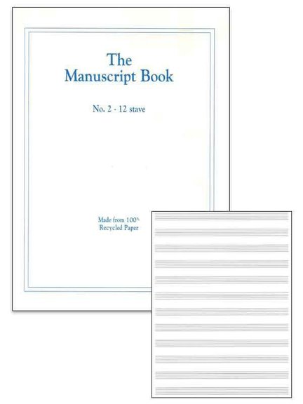 MUSIC MANUSCRIPT BOOK 12 STAVE 48 PAGE