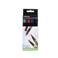 MICADOR ECO WHITEBOARD MARKERS ASSORTED WALLET 4