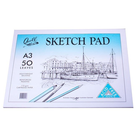 A3 SKETCH PAD QUILL 30 PAGE 110GSM 