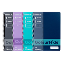 COLOURHIDE NOTEBOOK A4 120PG ASSORTED COLOURS