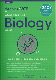 DECODE VCE BIOLOGY UNITS 3&4 2022 - 2026: VOLUME 1 (TOPIC TESTS) 2E