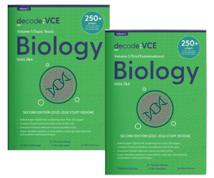 DECODE VCE BIOLOGY UNITS 3&4 2022 - 2026: TOPIC TEST AND EXAM VALUE BUNDLE 2E