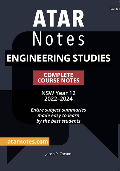 ATAR NOTES HSC ENGINEERING STUDIES YEAR 12 NOTES (2022-2024)