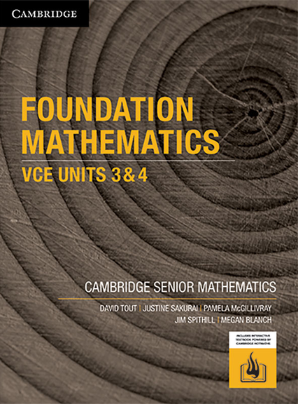 CAMBRIDGE SENIOR MATHS: FOUNDATION MATHS VCE UNITS 3&4 STUDENT BOOK + EBOOK
