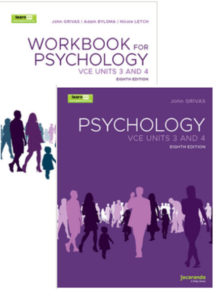 JACARANDA PSYCHOLOGY VCE UNITS 3&4 LEARNON + PRINT 8E + WORKBOOK VALUE PACK