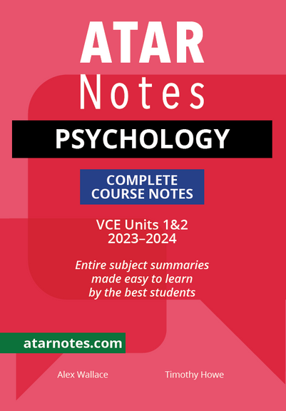 ATAR NOTES VCE PSYCHOLOGY UNITS 1&2 NOTES (2023-2024)