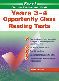 EXCEL OPPORTUNITY CLASS READING TESTS YEARS 3-4
