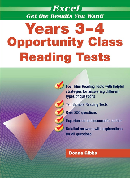 EXCEL OPPORTUNITY CLASS READING TESTS YEARS 3-4