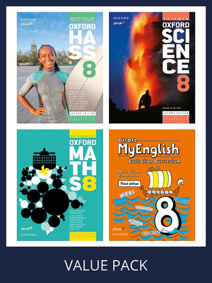OXFORD AUSPACK 8 STUDENT BOOKS + OBOOK ASSESS PACK (2024 EDITION)