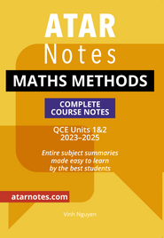 ATAR NOTES QUEENSLAND (QCE): MATHS METHODS UNITS 1&2 NOTES 2E (2023-2025)