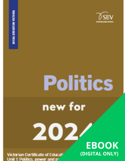 POLITICS VCE UNITS 1 AND 2 1E STUDENT EBOOK (No printing or refunds. Check product description before purchasing) (eBook Only)