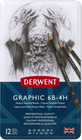 12 GRAPHIC DERWENT PENCILS 6B-4H (MEDIUM)