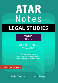 ATAR NOTES VCE: LEGAL STUDIES UNITS 3&4 TOPIC TESTS (2024 - 2025)
