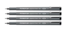 STAEDTLER PIGMENT FINELINER 4 PACK ASSORTED