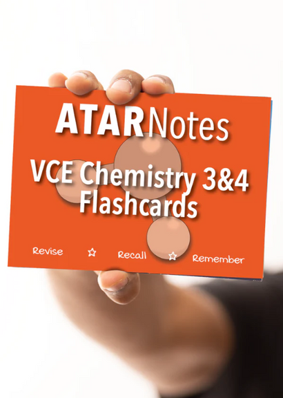ATAR NOTES VCE CHEMISTRY UNITS 3&4 FLASHCARDS