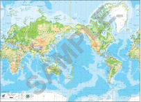 MAP, WORLD, POLITICAL, POLY, A0, 84X119CM
