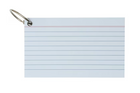 SYSTEM STUDY CARDS 127 x 76 MM RULED WITH RING (PACK OF 50)